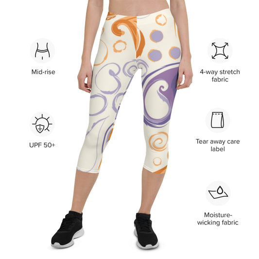 Cream Capri Leggings