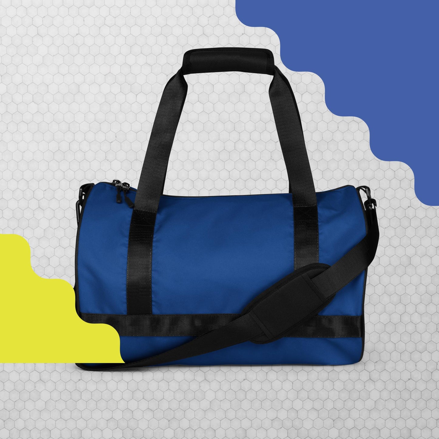 Blue  print gym bag