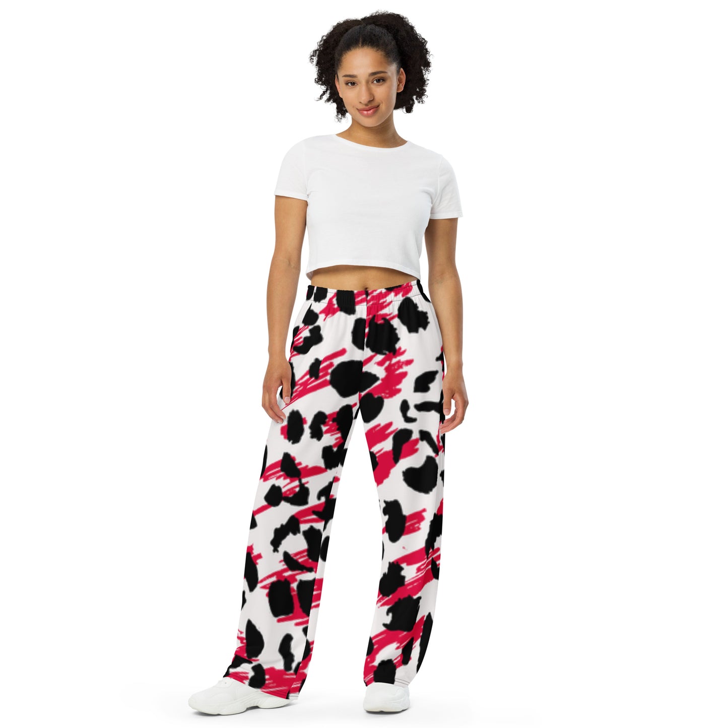 All-over print unisex wide-leg pants