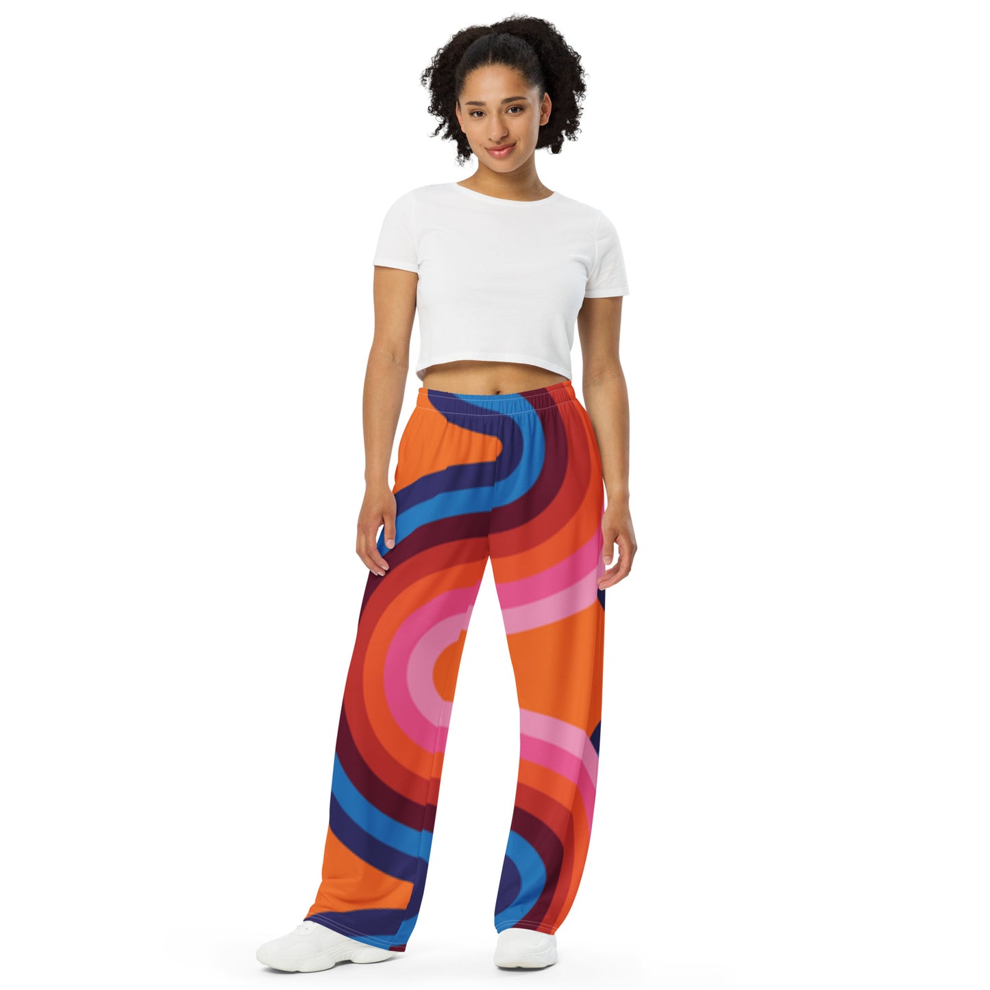 Bright unisex wide-leg pants