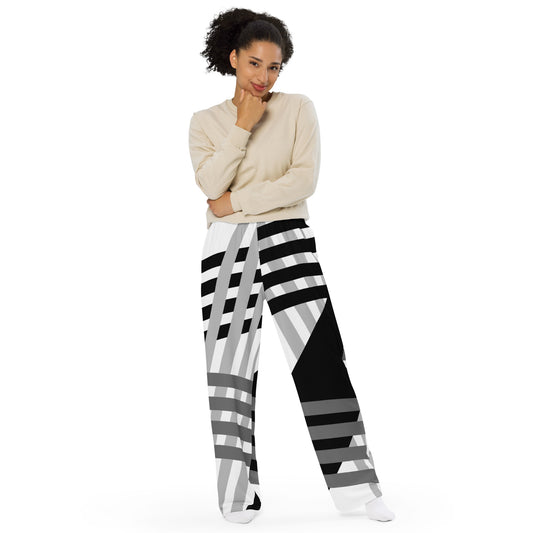 All-over print unisex wide-leg pants