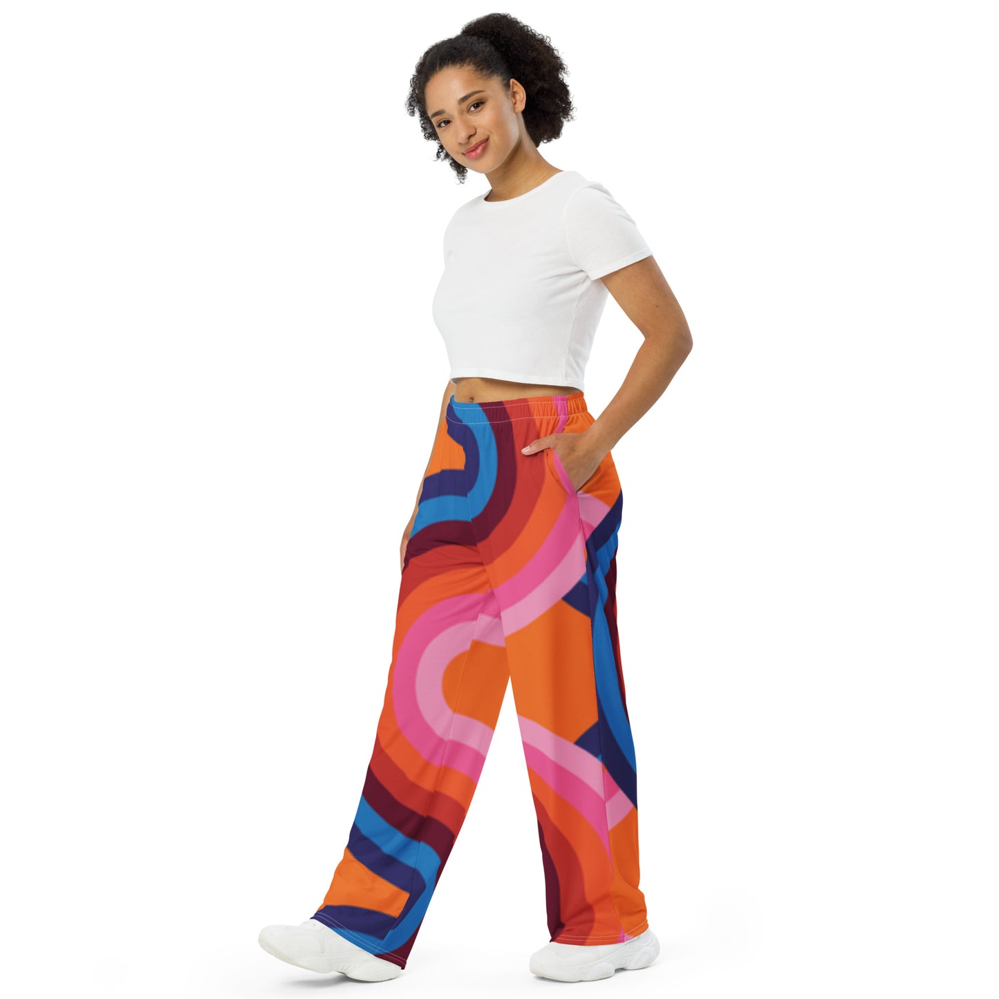 Bright unisex wide-leg pants