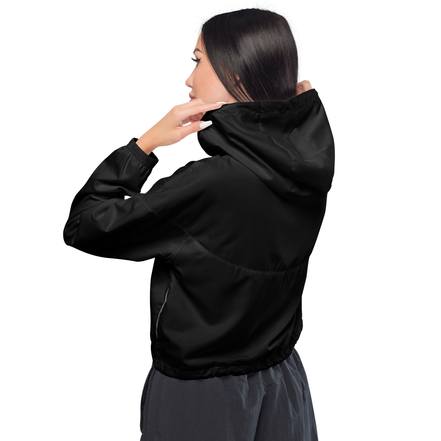 Black Women’s cropped windbreaker