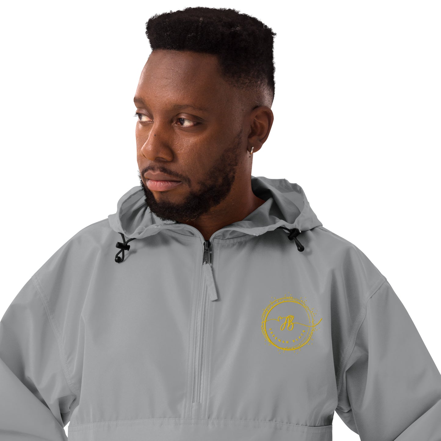 Freeman Black Embroidered Champion Packable Jacket