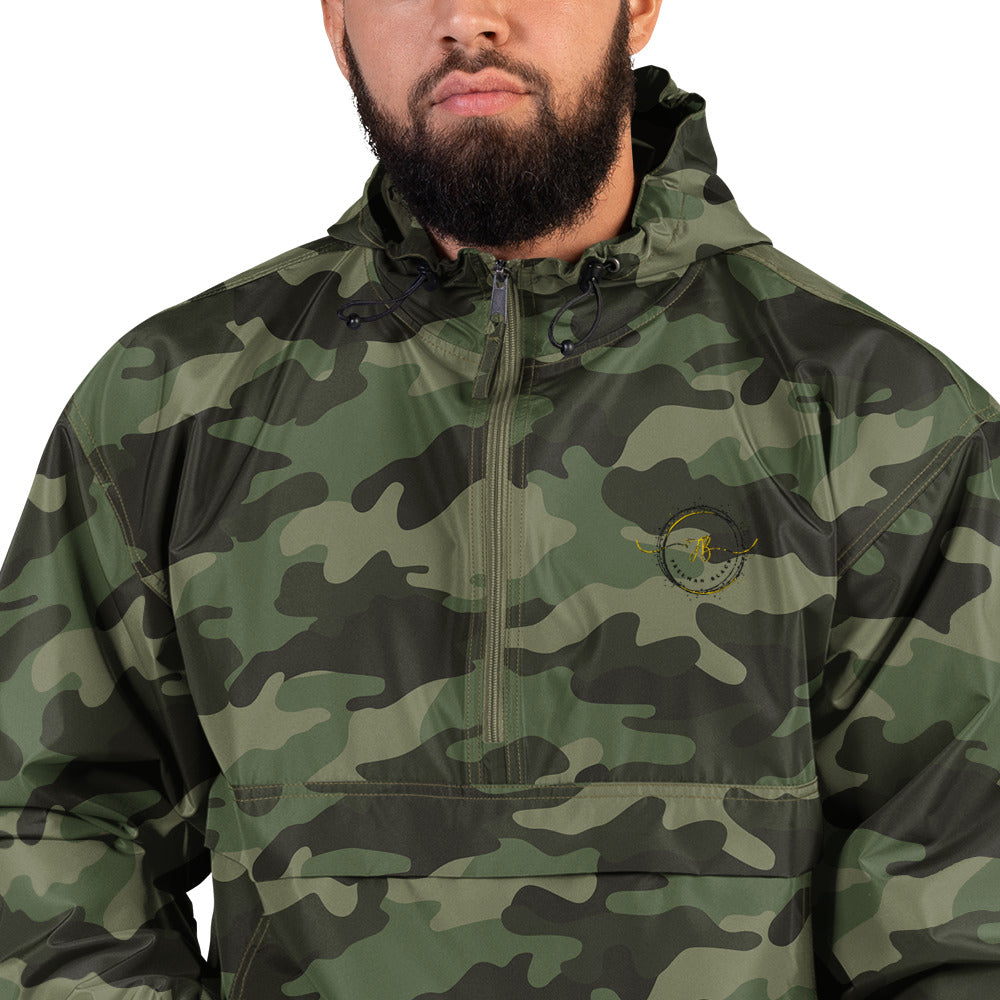 Freeman Black Embroidered Champion Packable Jacket