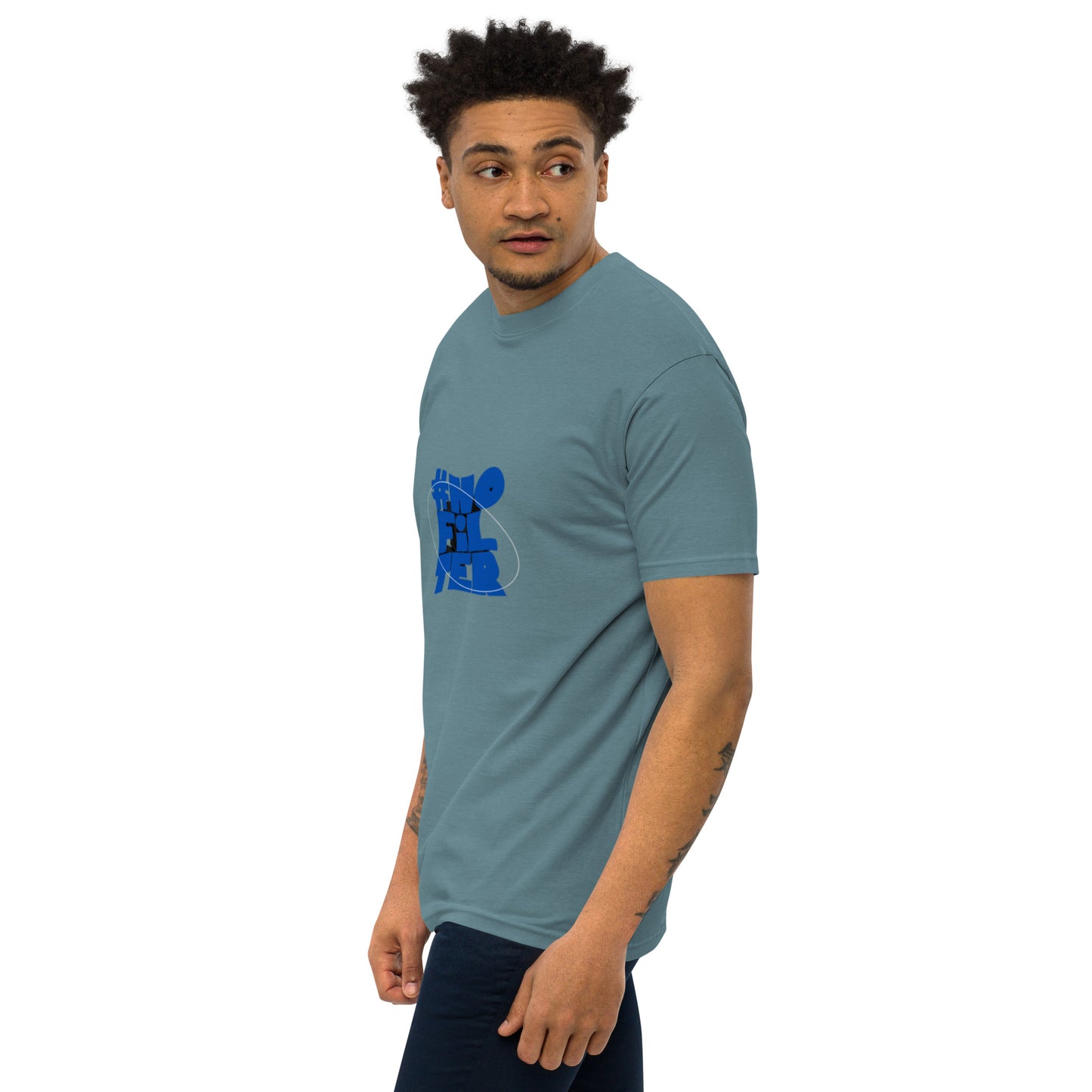 NO FILTER (blue) Men’s premium heavyweight tee