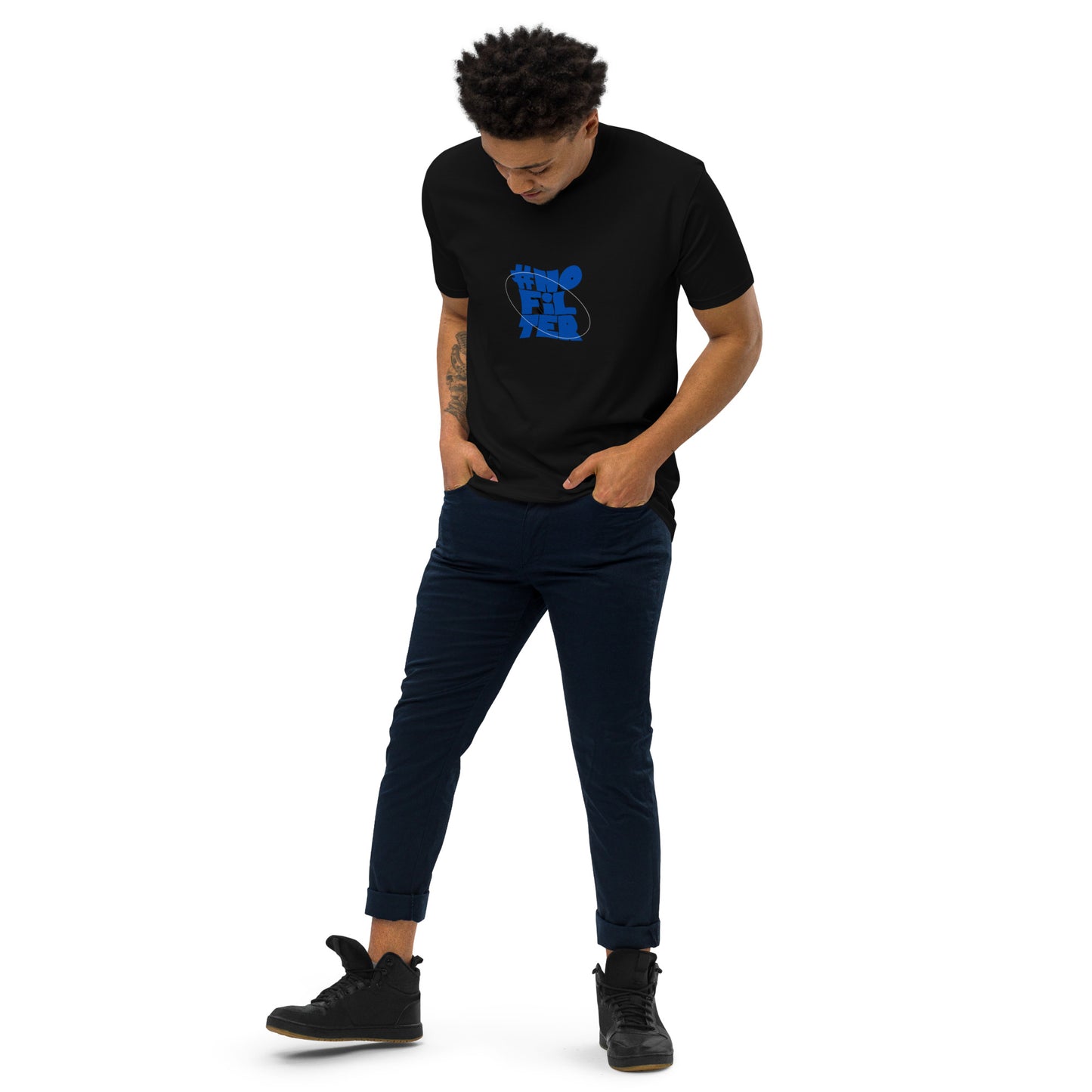 NO FILTER (blue) Men’s premium heavyweight tee