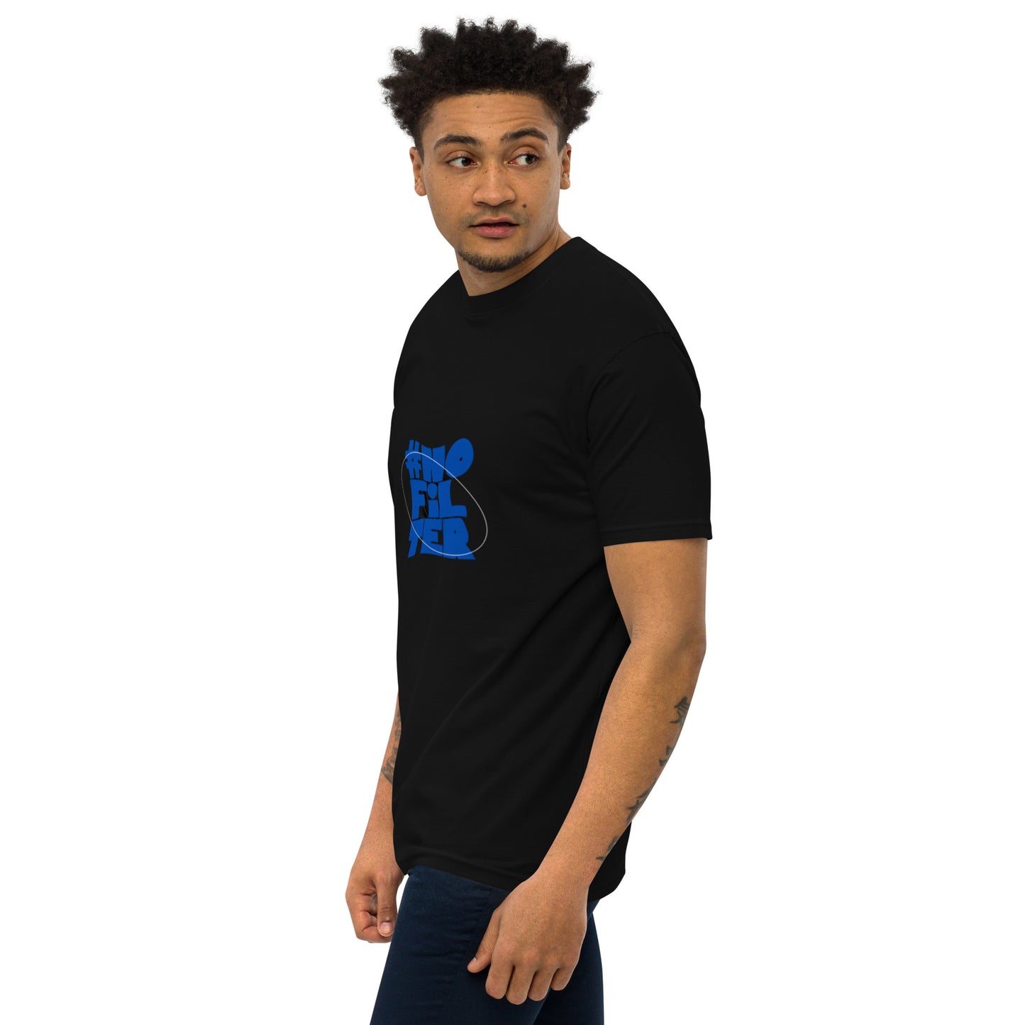 NO FILTER (blue) Men’s premium heavyweight tee