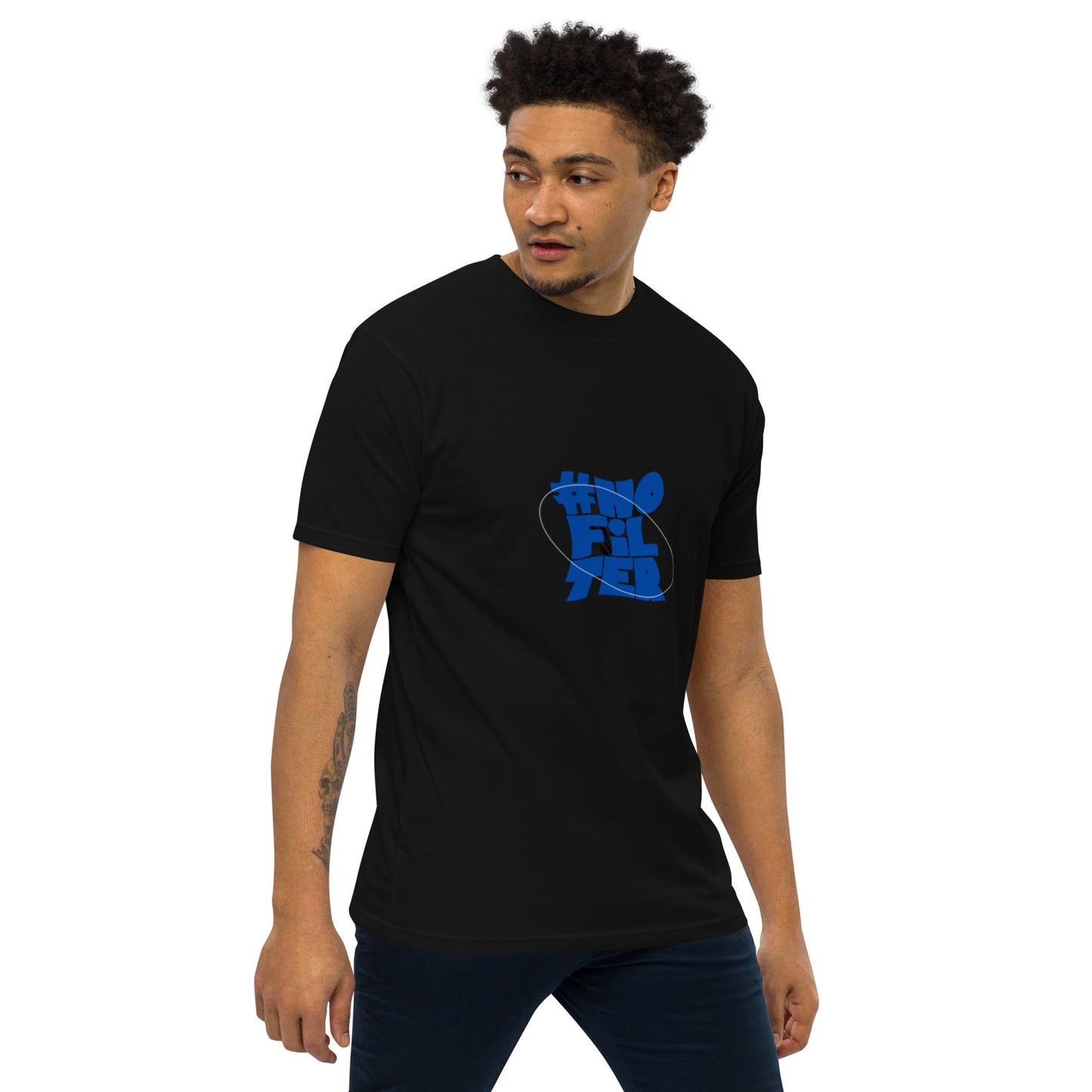 NO FILTER (blue) Men’s premium heavyweight tee