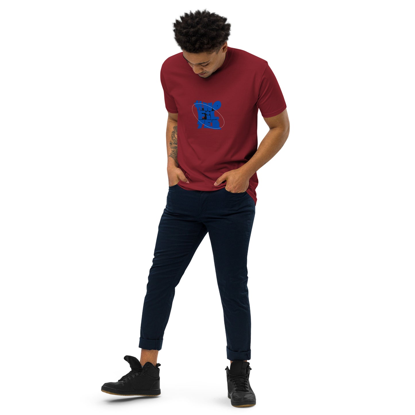 NO FILTER (blue) Men’s premium heavyweight tee