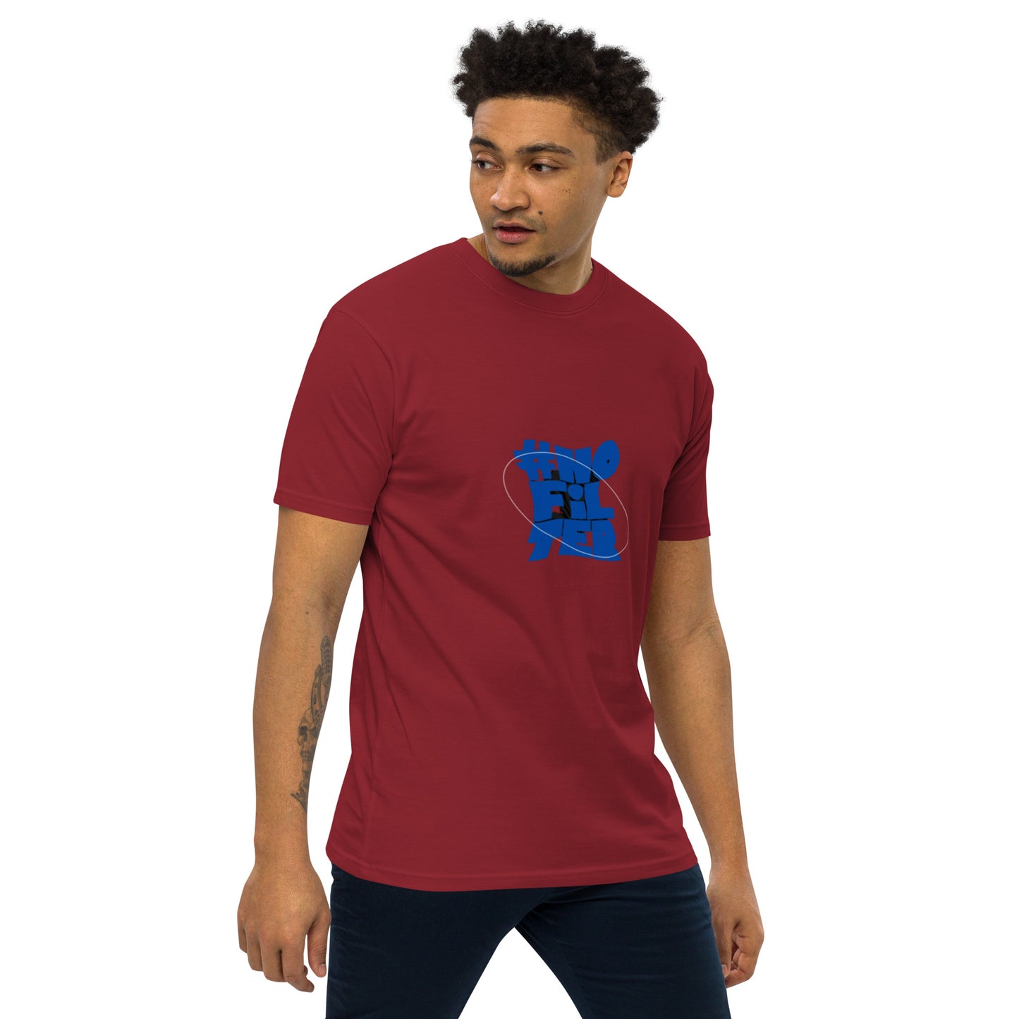 NO FILTER (blue) Men’s premium heavyweight tee