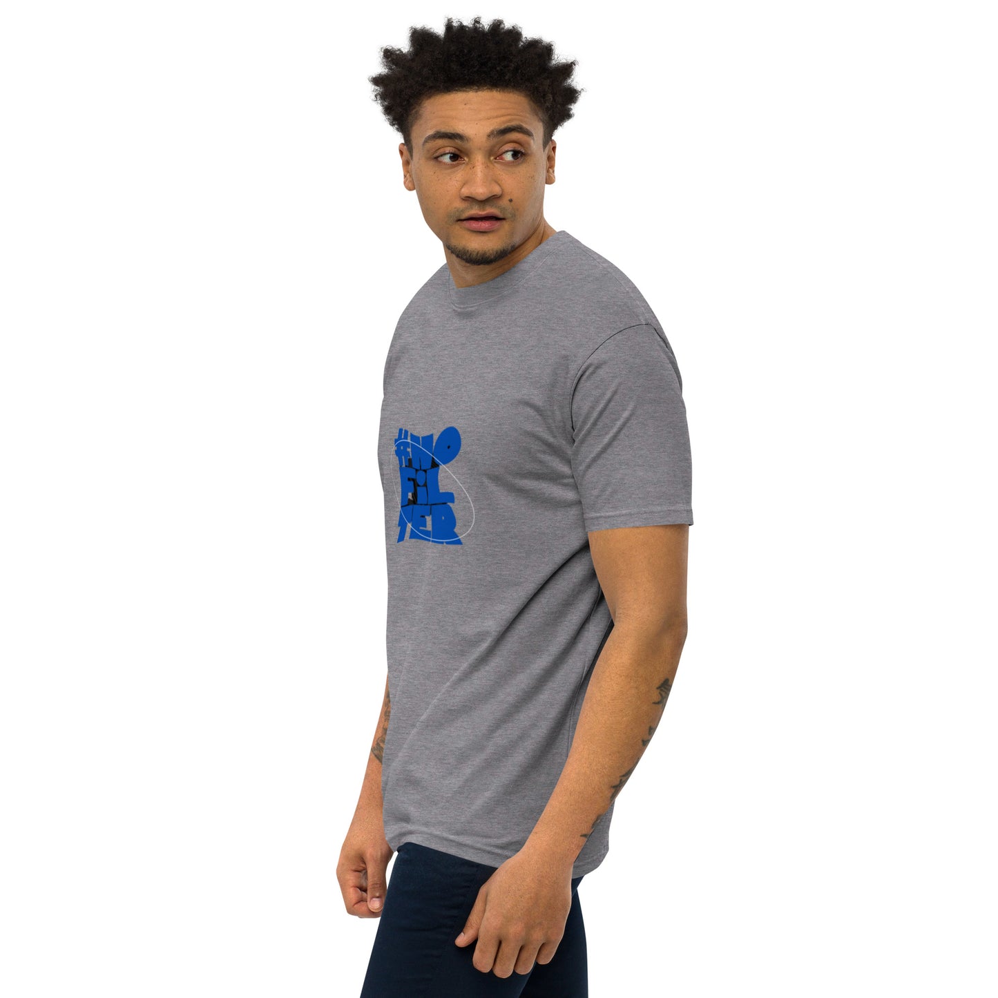 NO FILTER (blue) Men’s premium heavyweight tee