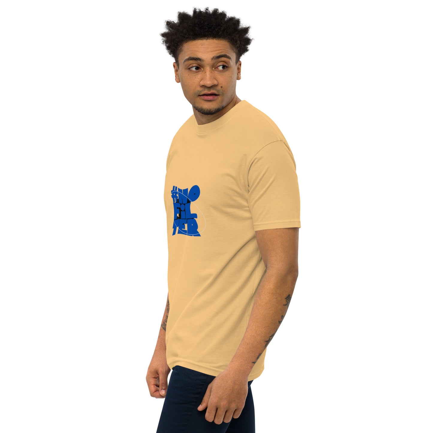 NO FILTER (blue) Men’s premium heavyweight tee