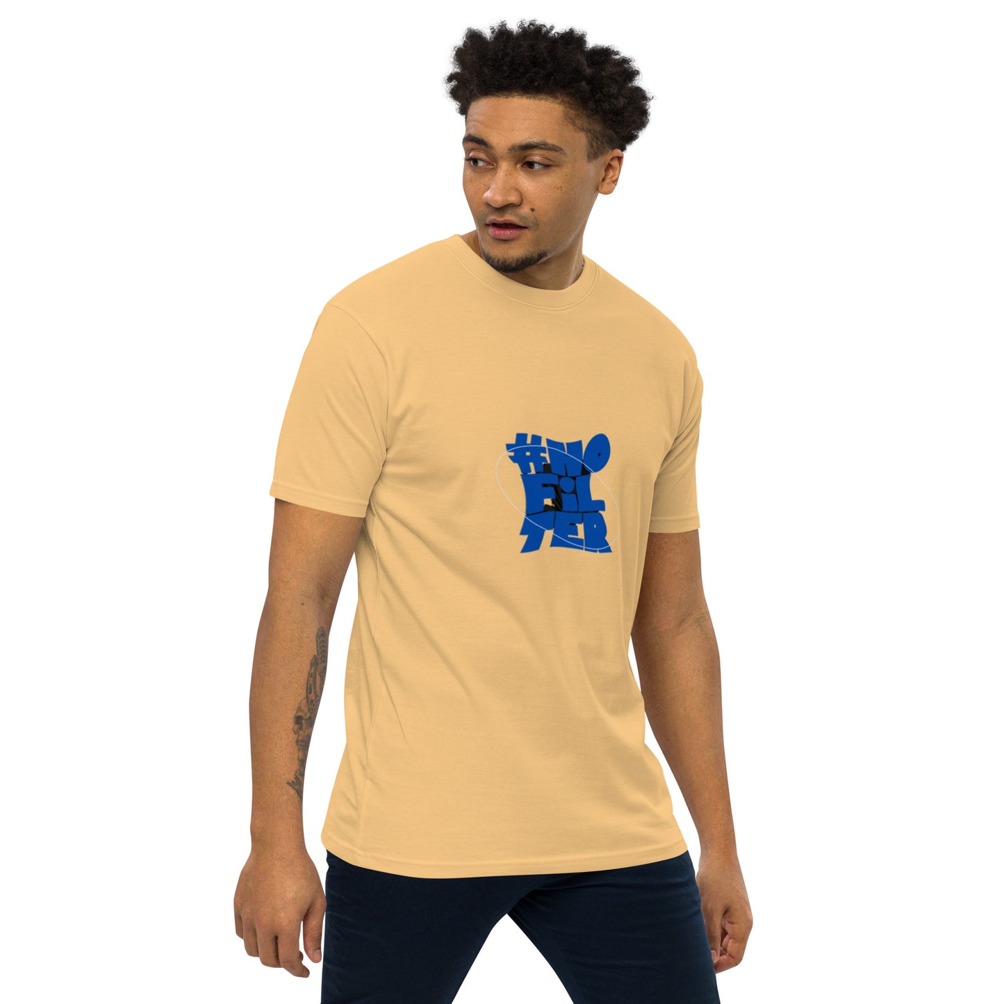 NO FILTER (blue) Men’s premium heavyweight tee