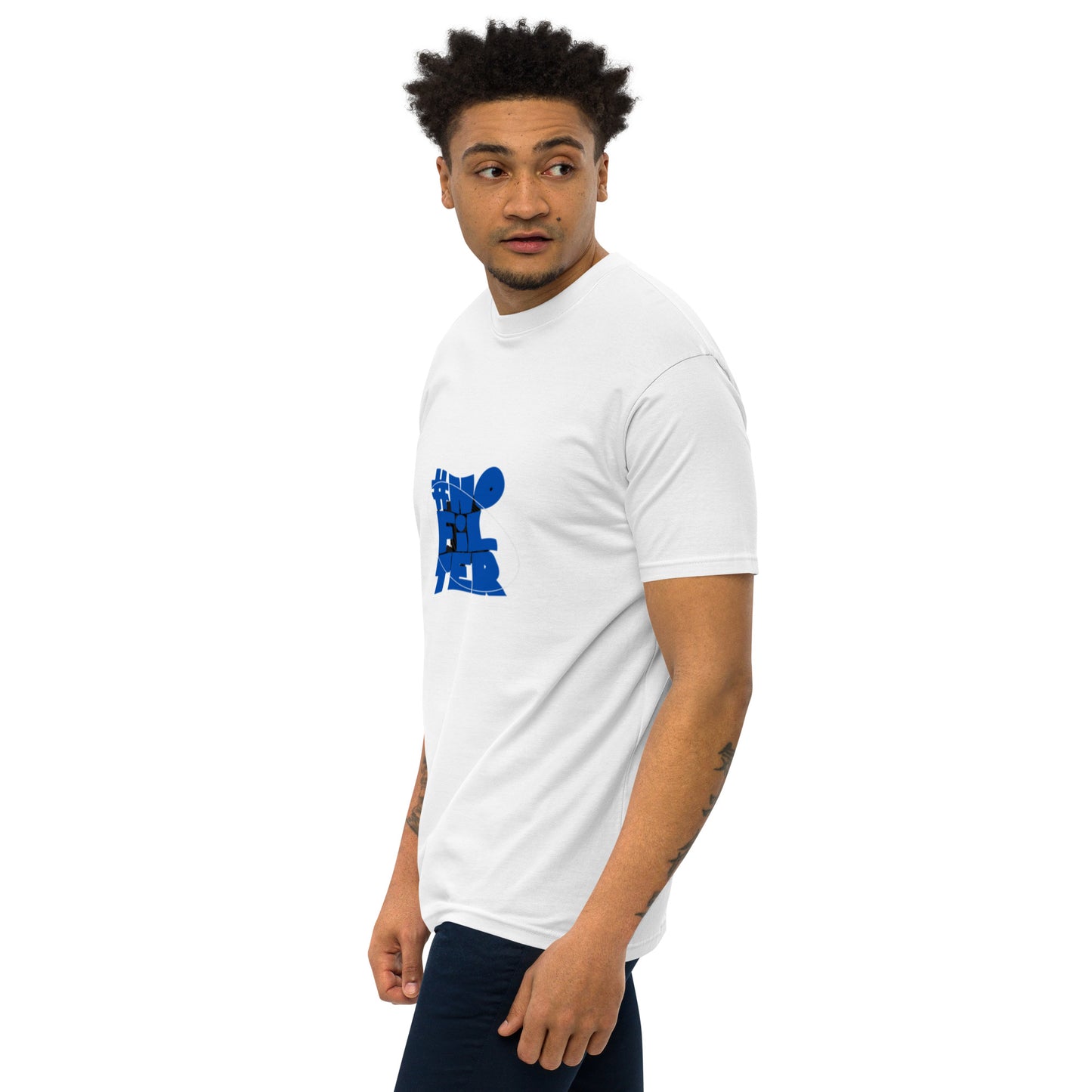 NO FILTER (blue) Men’s premium heavyweight tee