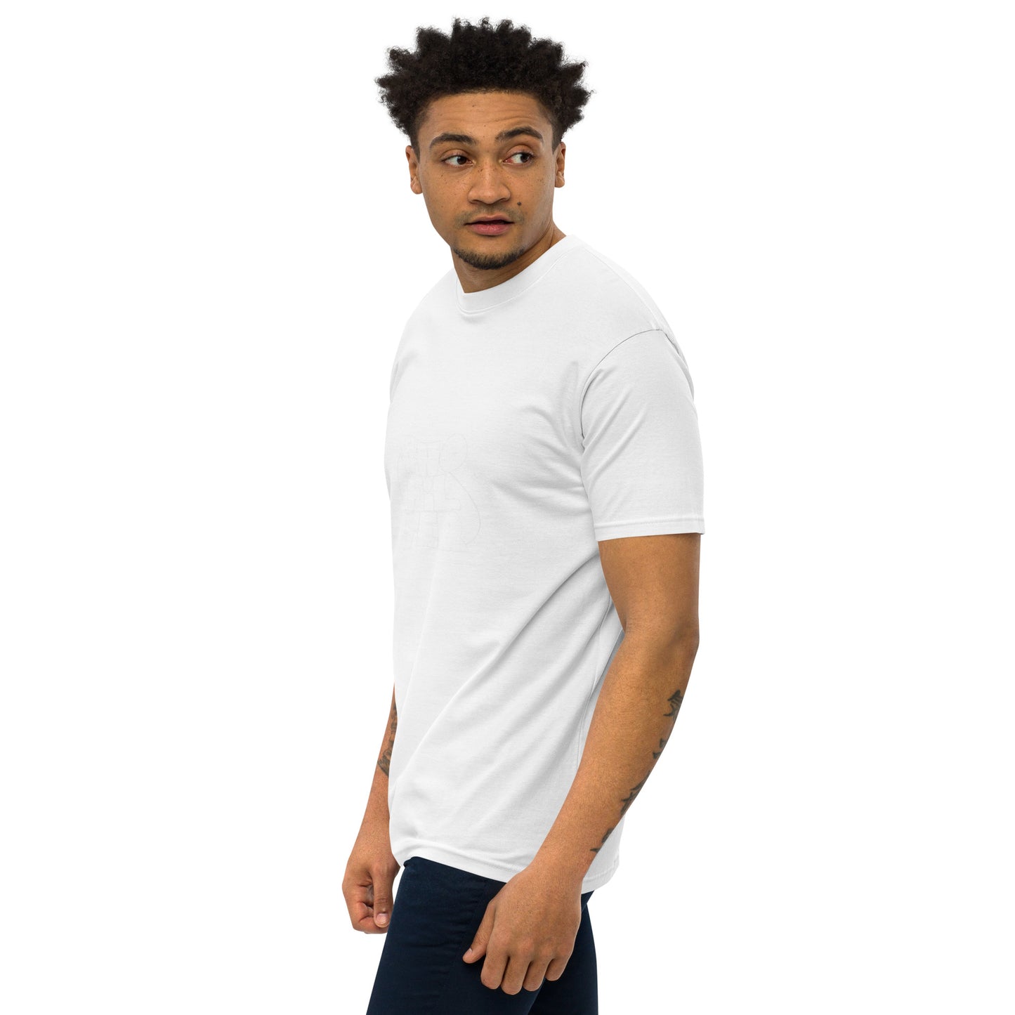 NO FILTER (White) Men’s premium heavyweight tee