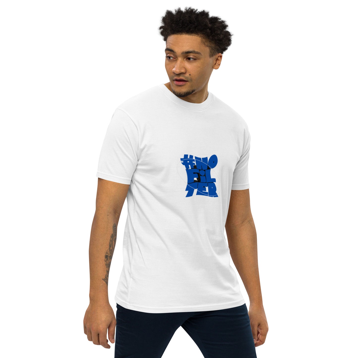 NO FILTER (blue) Men’s premium heavyweight tee