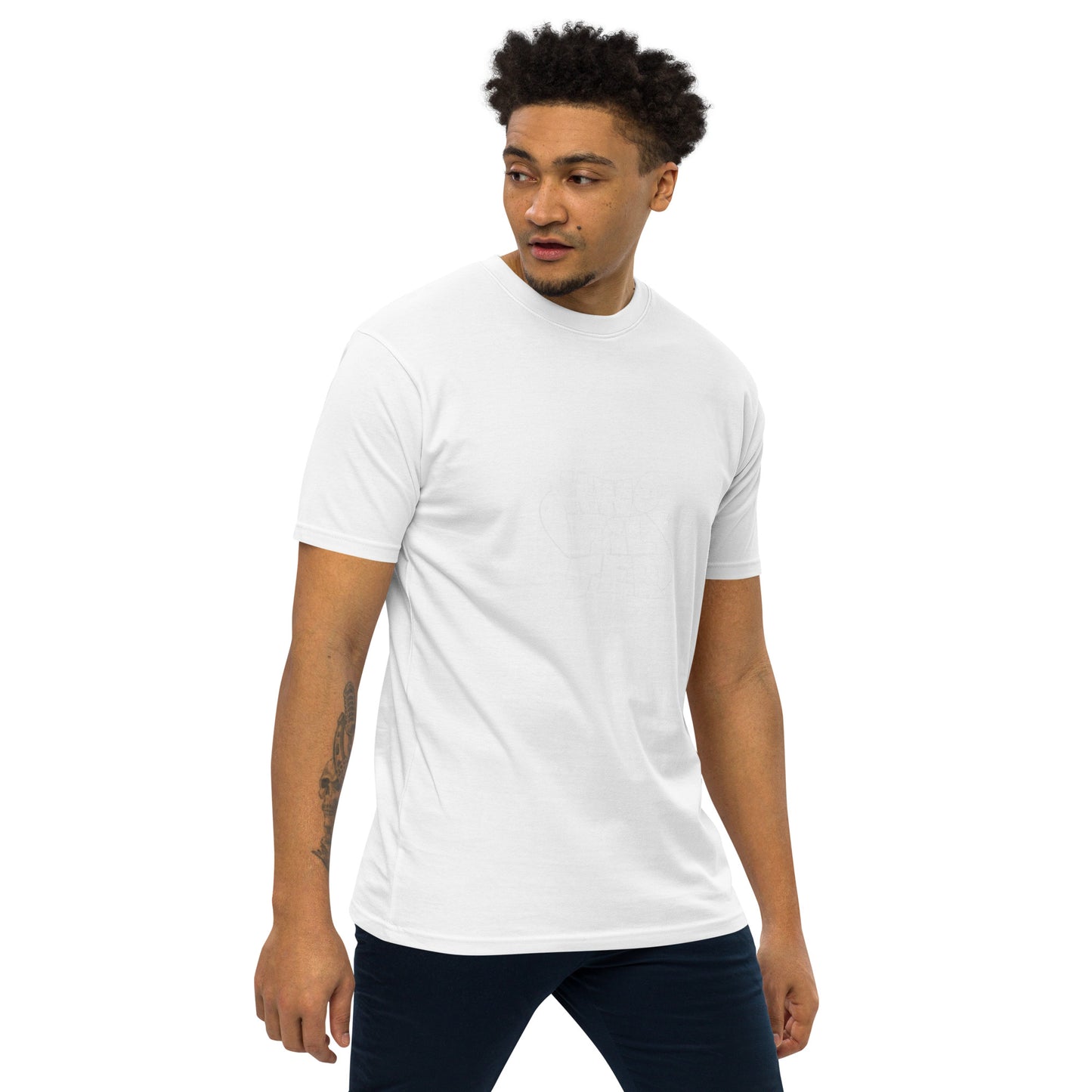 NO FILTER (White) Men’s premium heavyweight tee