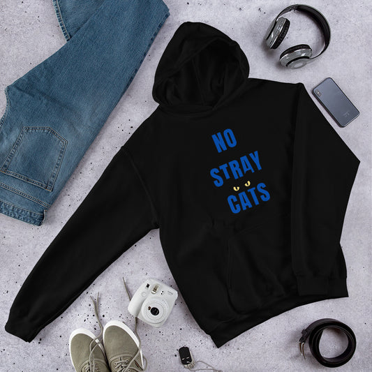 No Strays Unisex Hoodie/Blue