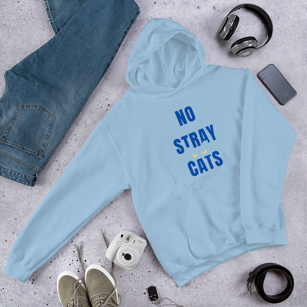 No Strays Unisex Hoodie/Blue