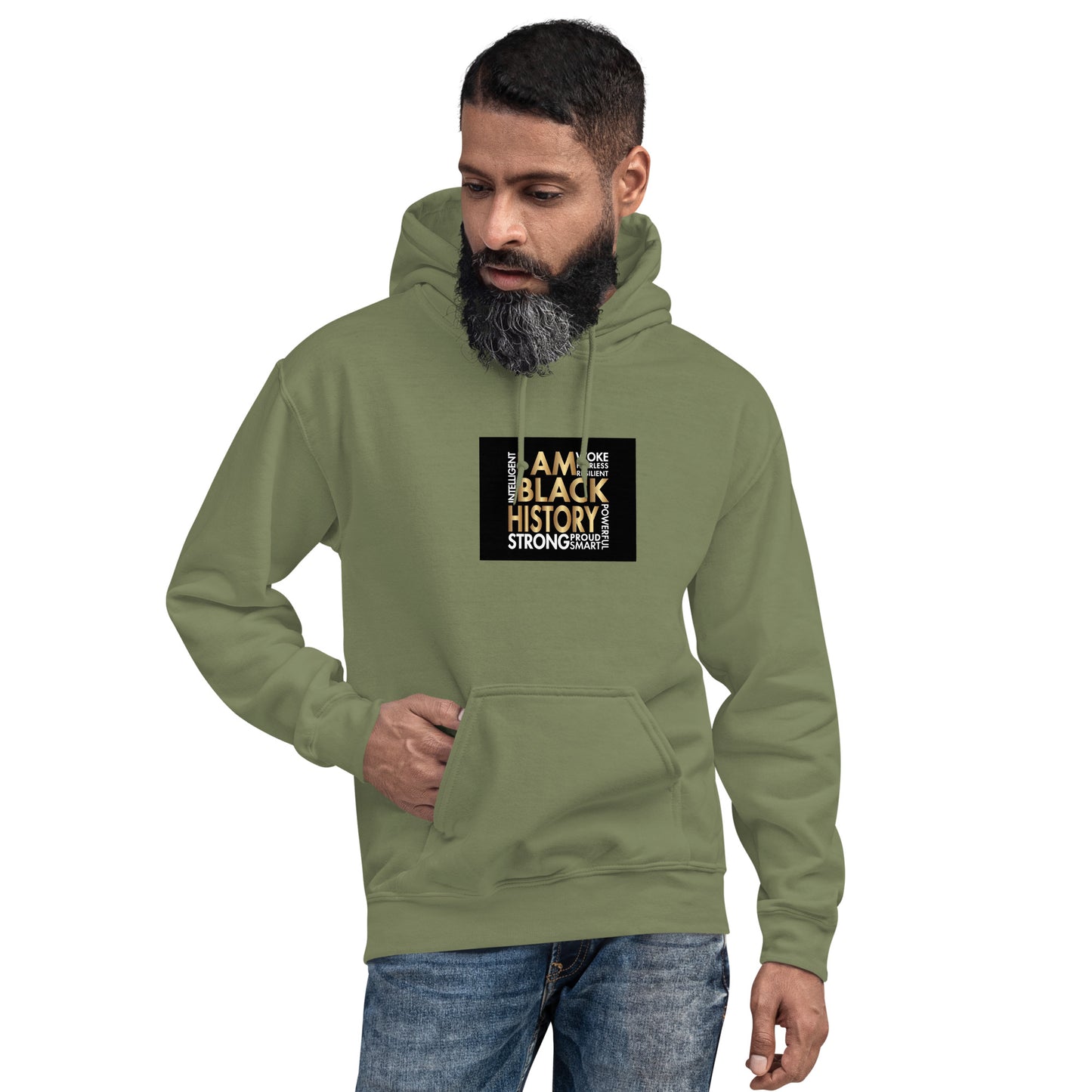 I Am Black History Gold Unisex Hoodie