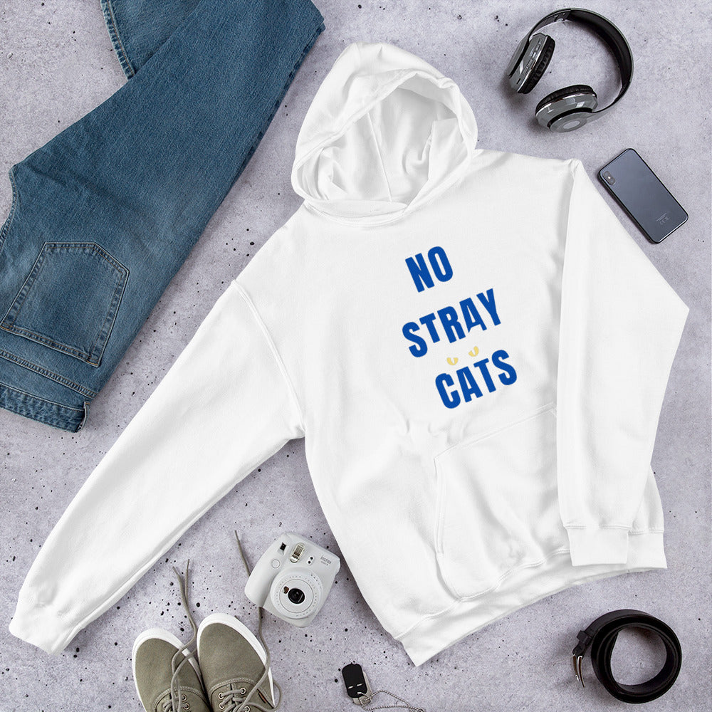 No Strays Unisex Hoodie/Blue