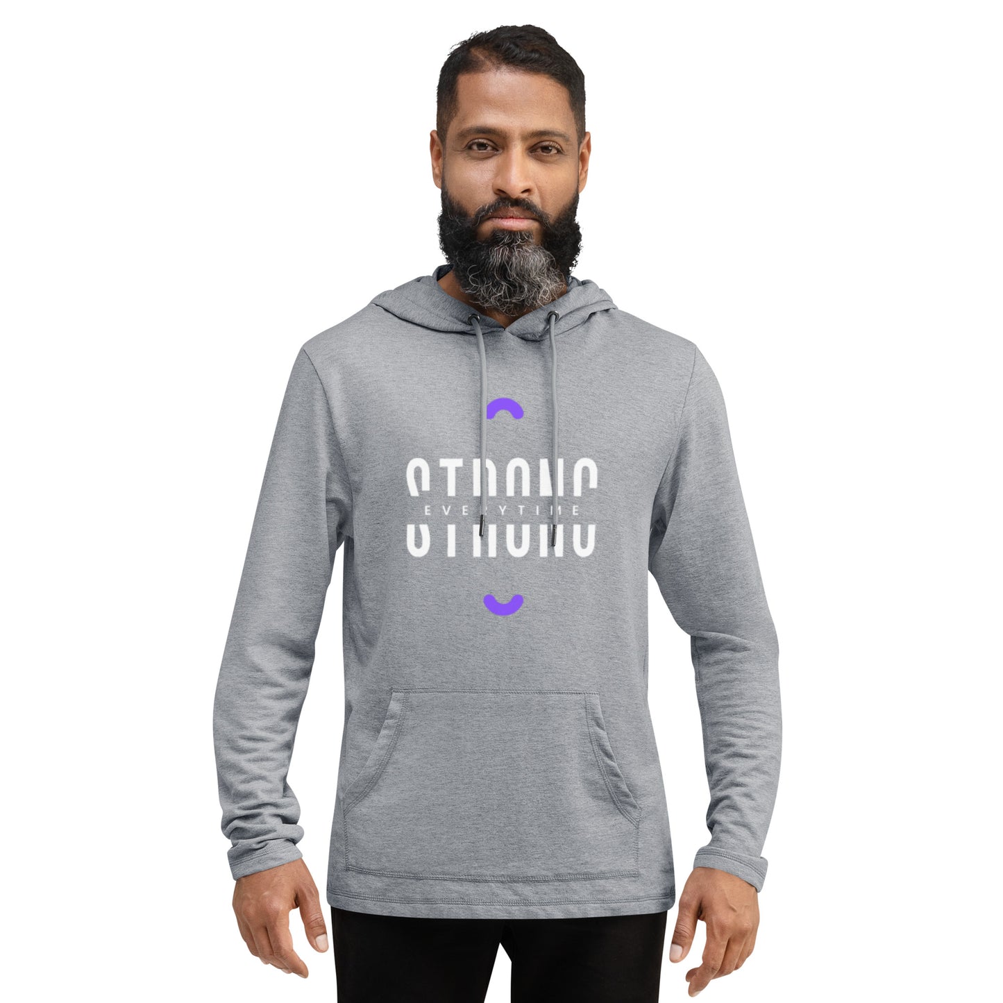 STRONG (prpl) Unisex Lightweight Hoodie